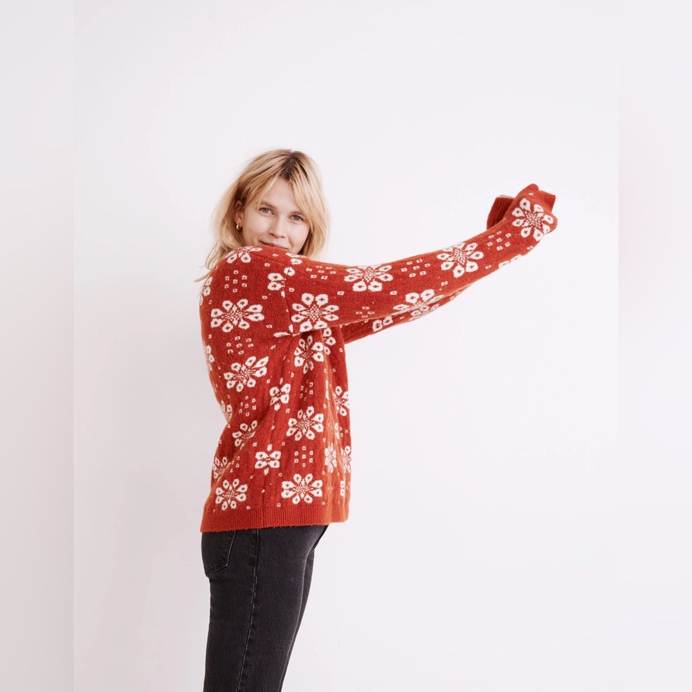 Euc Madewell Althen Patterned Pullover Sweater Sz… - image 2